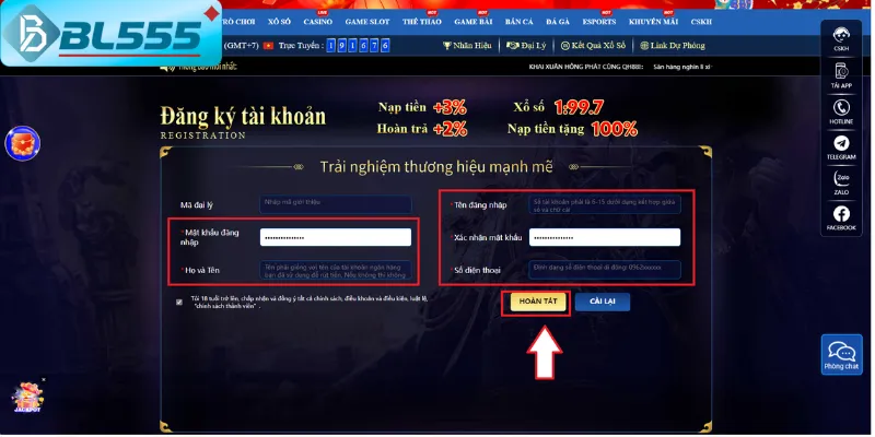 Các bước lấy lại khi quên mật khẩu tại nhà cái BL555